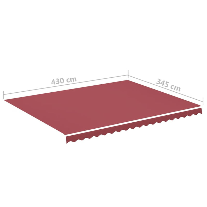 vidaXL burgundi vörös csere napellenző ponyva 4,5 x 3,5 m