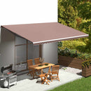 vidaXL barna poliészter pótszövet napellenzőhöz 600x350 cm