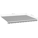 vidaXL antracitszürke és fehér csere napellenző ponyva 4 x 3 m