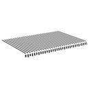 vidaXL antracitszürke és fehér poliészter pótszövet napellenzőhöz 450 x 300 cm