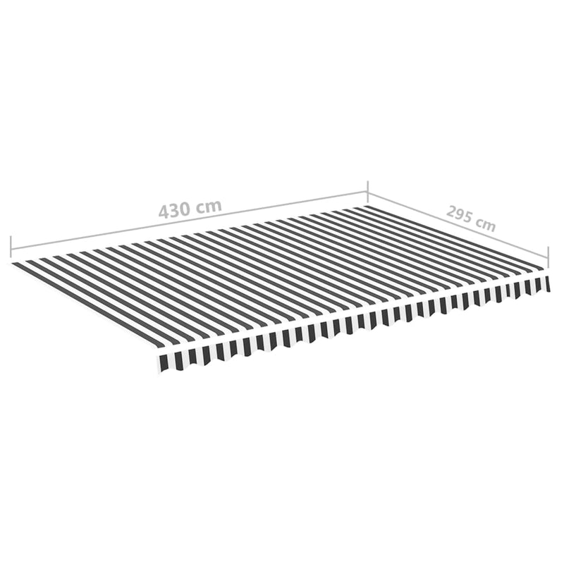 vidaXL antracitszürke és fehér csere napellenző ponyva 4,5 x 3 m