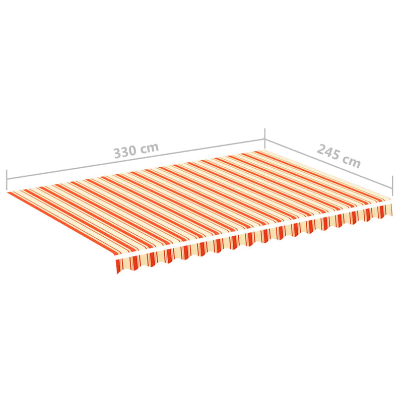 vidaXL sárga és narancssárga csere napellenző ponyva 3,5 x 2,5 m