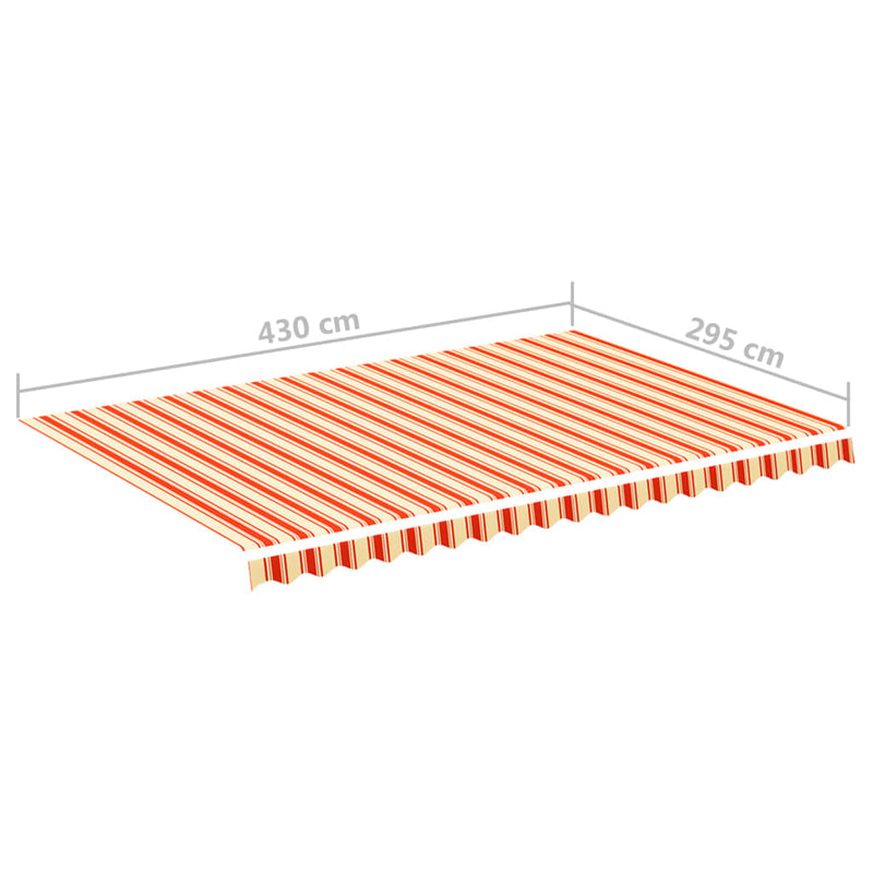 vidaXL sárga és narancssárga csere napellenző ponyva 4,5 x 3 m