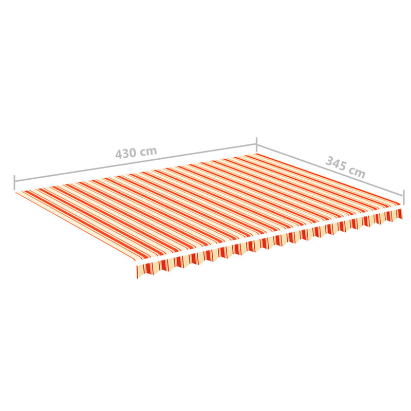 vidaXL sárga és narancssárga csere napellenző ponyva 4,5 x 3,5 m