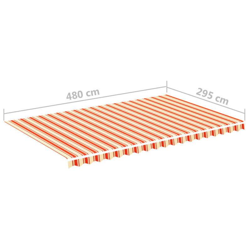 vidaXL sárga és narancssárga csere napellenző ponyva 5 x 3 m