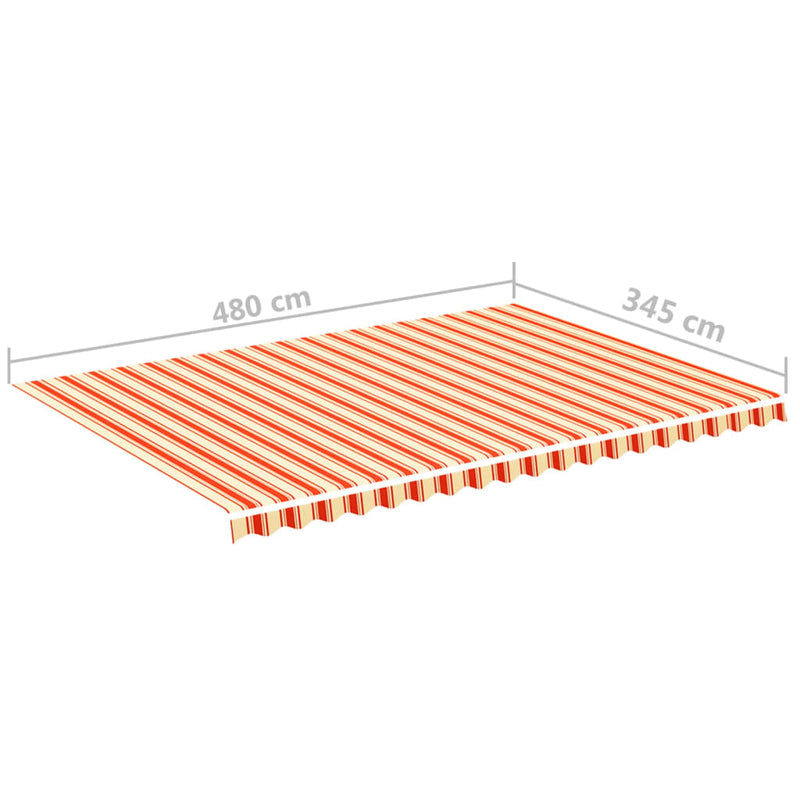 vidaXL sárga és narancssárga csere napellenző ponyva 5 x 3,5 m