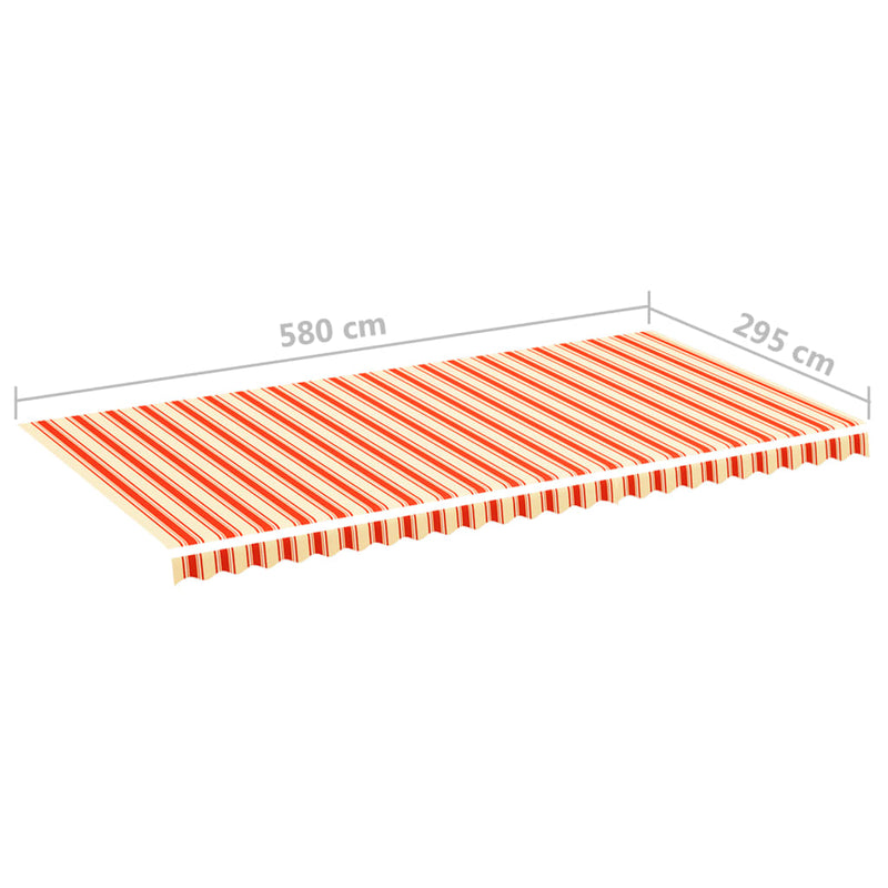 vidaXL sárga és narancssárga csere napellenző ponyva 6 x 3 m