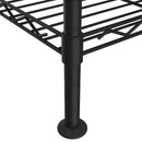 vidaXL 3 szintes fekete tárolóállvány 150 kg 60 x 35 x 76 cm