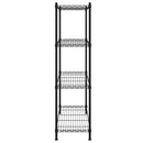 vidaXL 4 szintes fekete tárolópolc 90 x 35 x 137 cm 200 kg