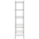 vidaXL 5 szintes króm tárolópolc 90 x 35 x 180 cm 250 kg