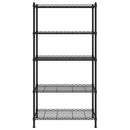 vidaXL 5 szintes fekete tárolópolc 90 x 35 x 180 cm 250 kg