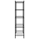 vidaXL 5 szintes fekete tárolópolc 90 x 35 x 180 cm 250 kg