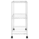 vidaXL 3 szintes króm tárolóállvány kerekekkel 150 kg 60 x 35 x 81 cm