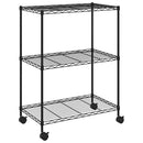 vidaXL 3 szintes króm tárolóállvány kerekekkel 150 kg 60 x 35 x 81 cm