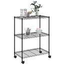 vidaXL 3 szintes króm tárolóállvány kerekekkel 150 kg 60 x 35 x 81 cm