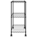 vidaXL 3 szintes króm tárolóállvány kerekekkel 150 kg 60 x 35 x 81 cm