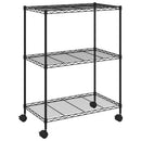 vidaXL 3 szintes króm tárolóállvány kerekekkel 150 kg 60 x 35 x 81 cm