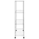 vidaXL 4 szintes króm tárolópolc kerekekkel 90 x 35 x 142 cm 200 kg