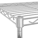 vidaXL 4 szintes króm tárolópolc kerekekkel 90 x 35 x 142 cm 200 kg