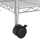 vidaXL 4 szintes króm tárolópolc kerekekkel 90 x 35 x 142 cm 200 kg