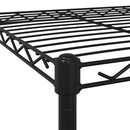 vidaXL 4 szintes fekete tárolópolc kerekekkel 90 x 35 x 142 cm 200 kg