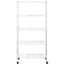 vidaXL 5 szintes króm tárolópolc kerekekkel 75 x 35 x 155 cm 250 kg