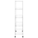 vidaXL 5 szintes króm tárolópolc kerekekkel 75 x 35 x 155 cm 250 kg