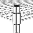 vidaXL 5 szintes króm tárolópolc kerekekkel 75 x 35 x 155 cm 250 kg
