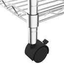 vidaXL 5 szintes króm tárolópolc kerekekkel 75 x 35 x 155 cm 250 kg