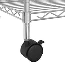 vidaXL 5 szintes króm tárolópolc kerekekkel 75 x 35 x 155 cm 250 kg