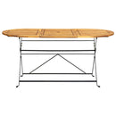 vidaXL ovális tömör akácfa kerti asztal 160 x 85 x 74 cm