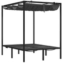 vidaXL antracitszürke dupla napozóágy oldalsó és felső függönnyel