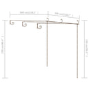 vidaXL antik barna vas kerti pergola 3 x 3 x 2,5 m