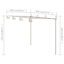 vidaXL antik barna vas kerti pergola 4 x 3 x 2,5 m