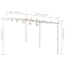 vidaXL antik barna vas kerti pergola 6 x 3 x 2,5 m