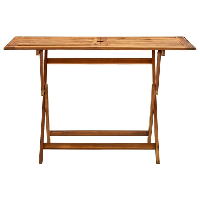 vidaXL tömör akácfa összecsukható kerti asztal 120 x 70 x 75 cm
