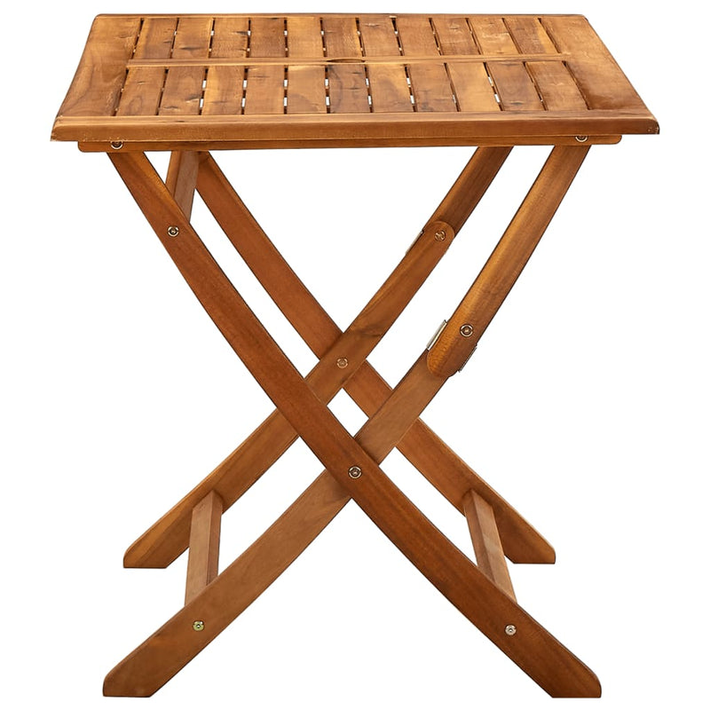 vidaXL tömör akácfa összecsukható kerti asztal 120 x 70 x 75 cm