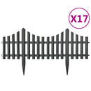 vidaXL 17 db antracitszürke PP gyepszegély 10 m