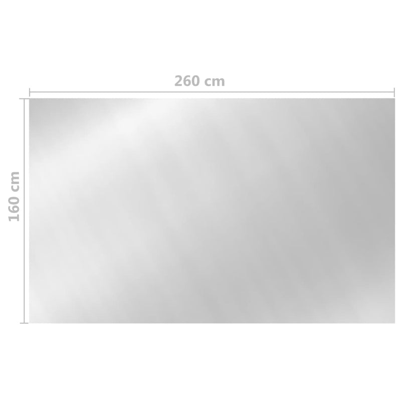 vidaXL ezüst polietilén medencetakaró 260 x 160 cm
