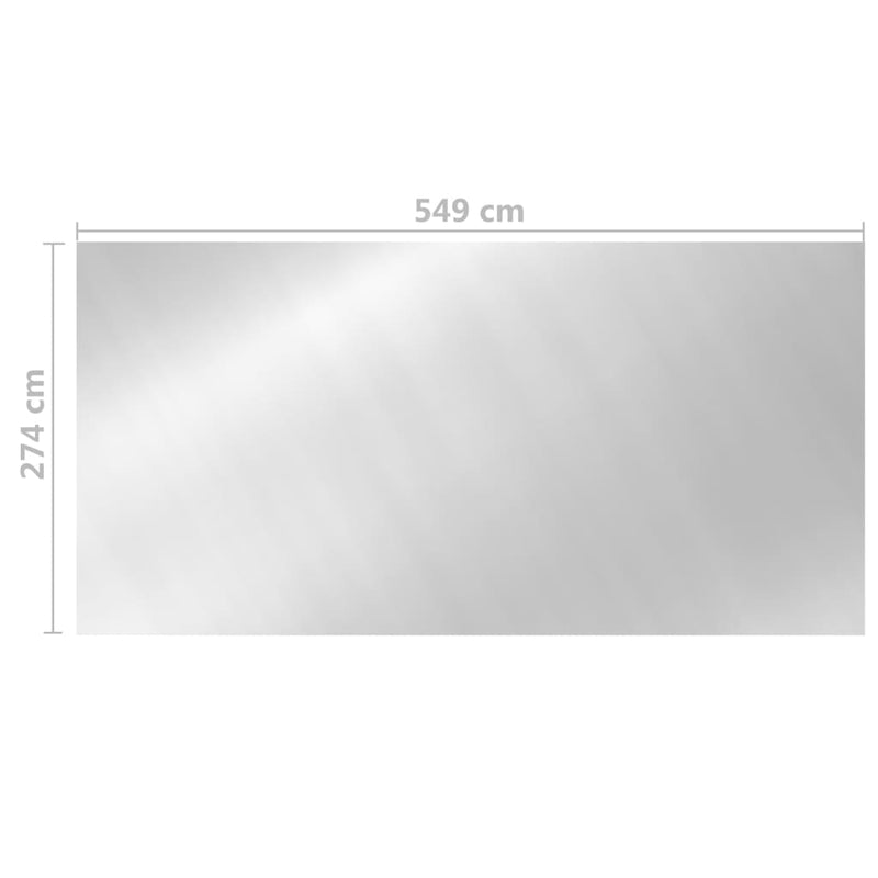 vidaXL ezüst polietilén medencetakaró 549 x 274 cm