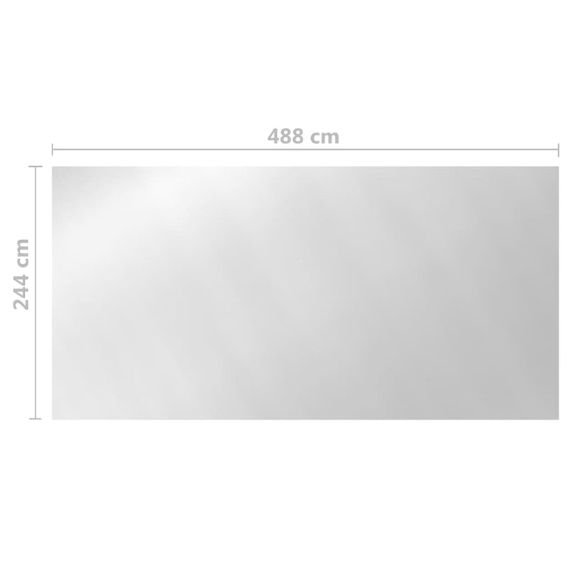 vidaXL ezüst polietilén medencetakaró 488 x 244 cm