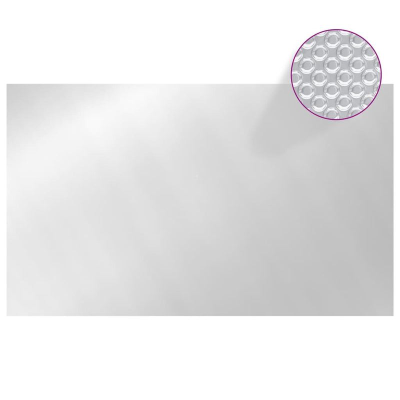 vidaXL ezüstszínű négyszögletes PE medencetakaró 500 x 300 cm