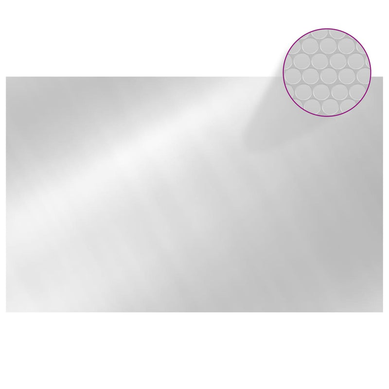 vidaXL ezüstszínű négyszögletes PE medencetakaró 800 x 500 cm