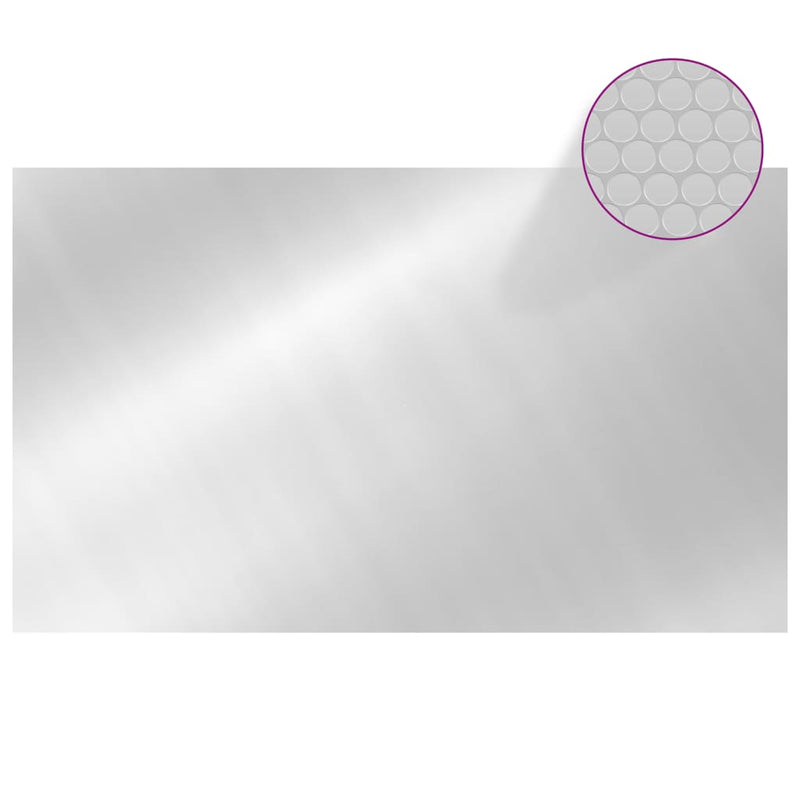 vidaXL ezüst négyszögletes polietilén medencetakaró 1000 x 600 cm