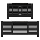 vidaXL fekete MDF radiátorburkolat 205 cm
