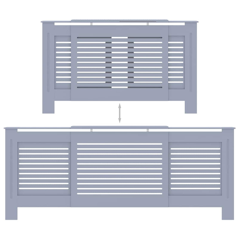 vidaXL szürke MDF radiátorburkolat 205 cm