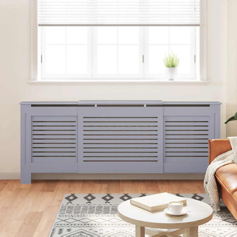 vidaXL szürke MDF radiátorburkolat 205 cm