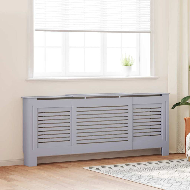 vidaXL szürke MDF radiátorburkolat 205 cm