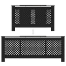 vidaXL fekete MDF radiátorburkolat 205 cm