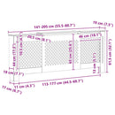 vidaXL MDF radiátorburkolat 205 cm
